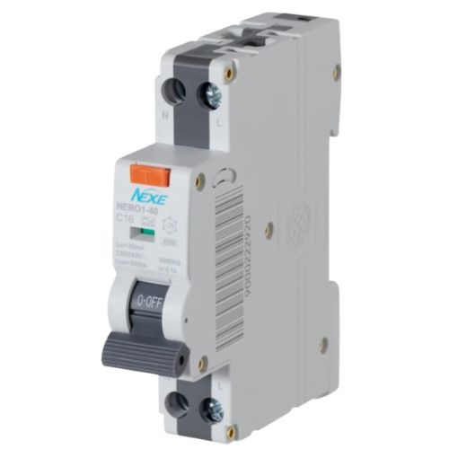 NEXE 1 Pole 16A RCBO Type A 30mA 6kA Circuit Breaker NEXRCBO16A