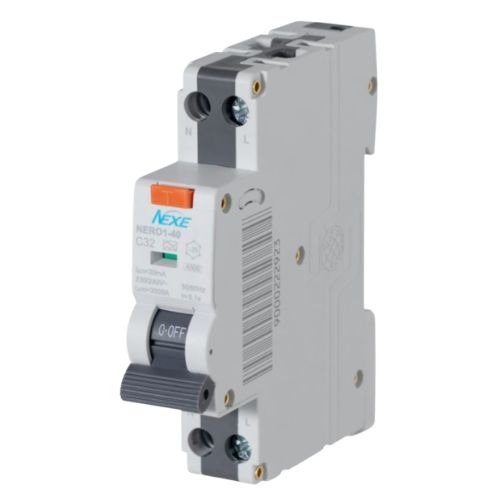 NEXE 1 Pole 32A RCBO Type A 30mA 4.5kA Circuit Breaker NXRCBO32A