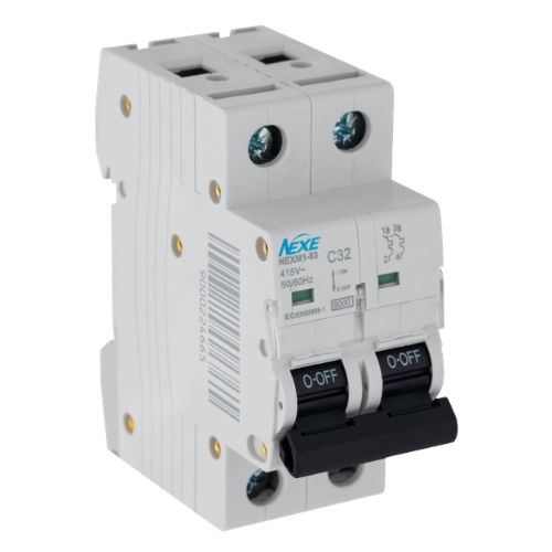 NEXE 2 Pole 32A C Curve 6kA Miniature Circuit Breaker MCB NXCBC32A