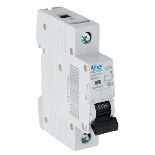 NEXE 1 Pole 25A C Curve 6kA Miniature Circuit Breaker MCB NXCBC25A